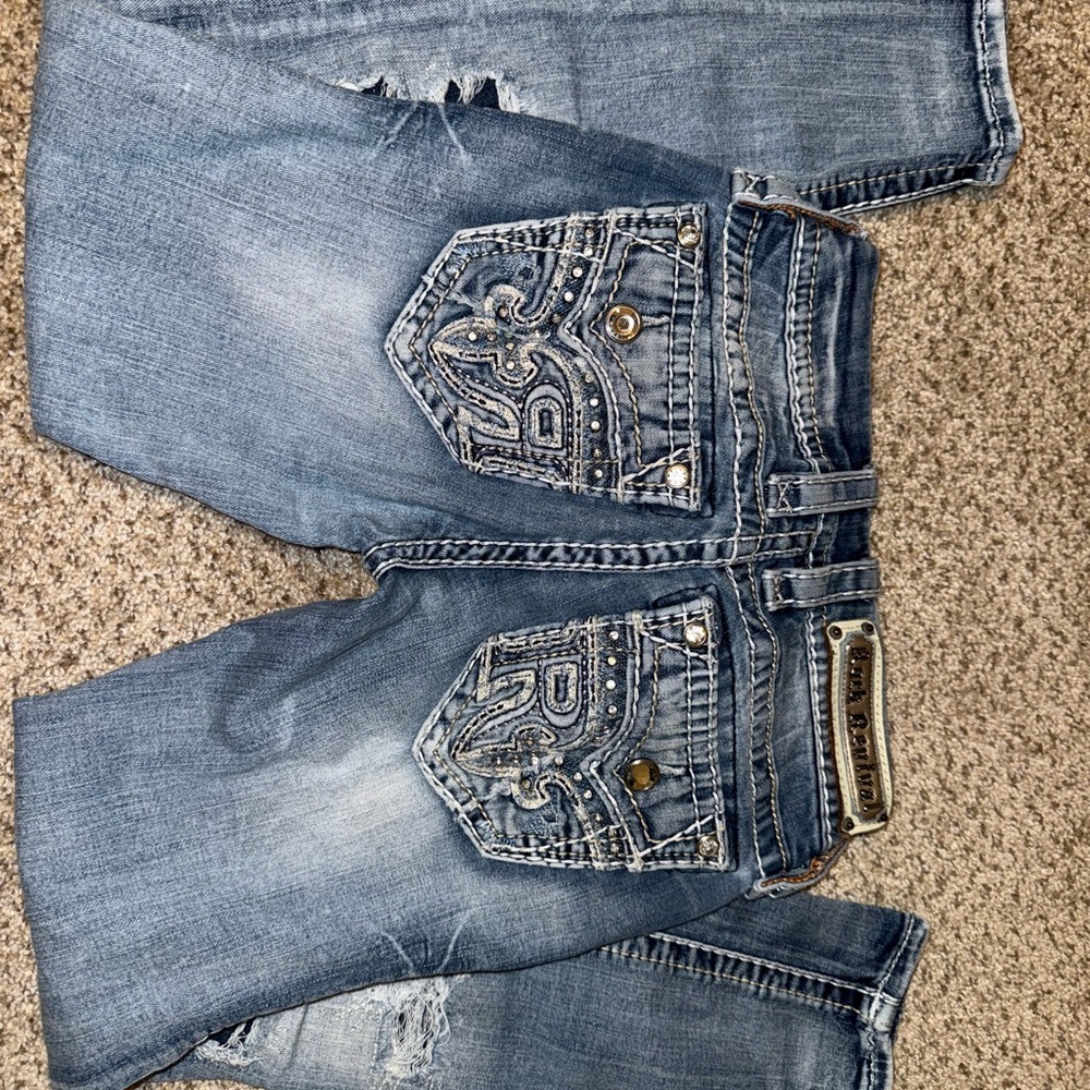 Stylish Blue Embellished Women's Jeans
